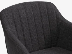 ADSLEVSilla de comedor ADSLEV tela gris antracita/negro
