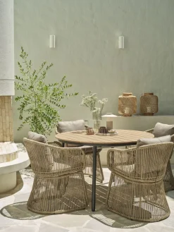 AKTIVEN + STORDALENMesa AKTIVEN L118/168 + 4 sillas STORDALEN natural