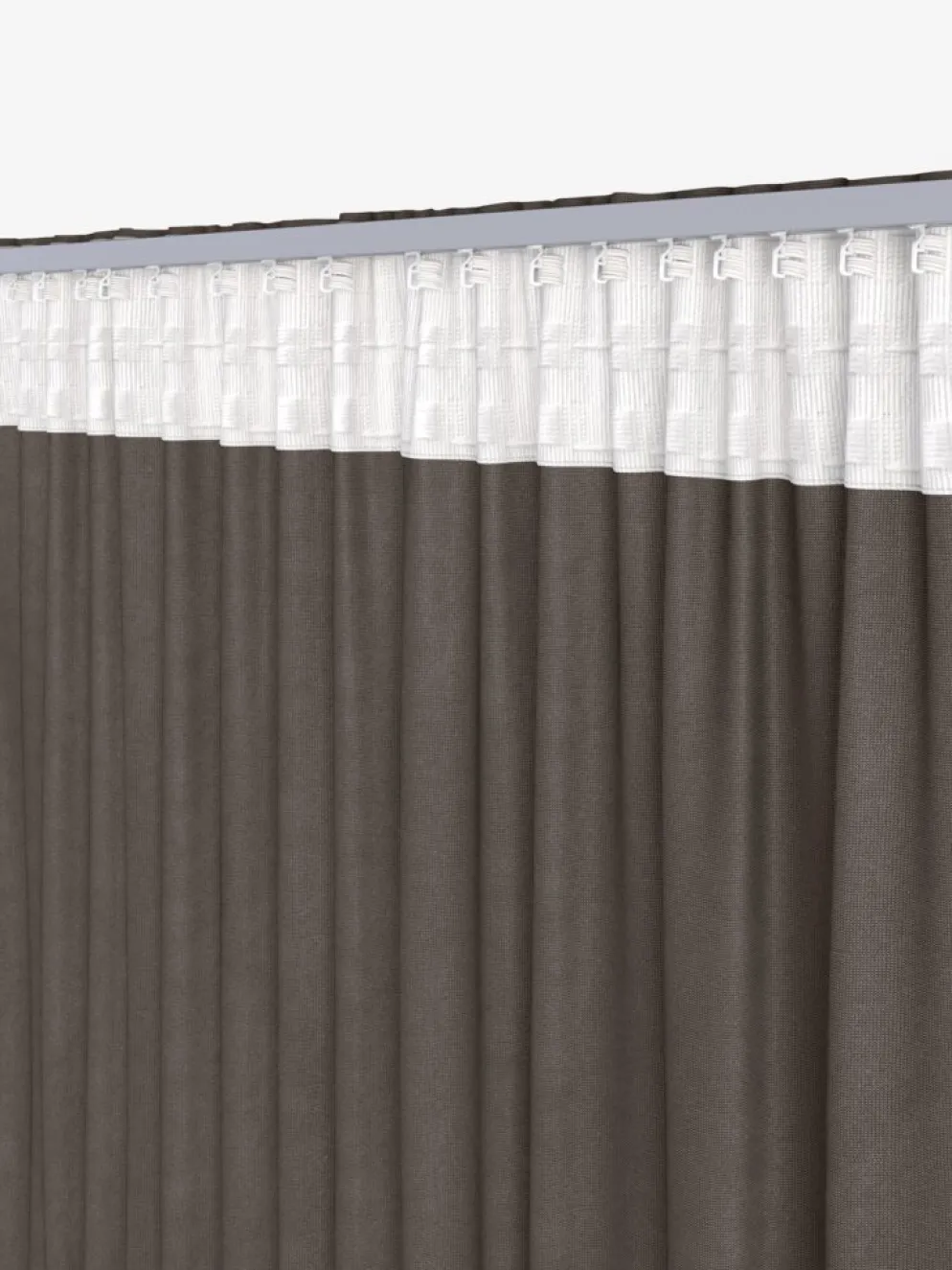 AUSTRACortina AUSTRA 1x140x300 terciopelo marrón
