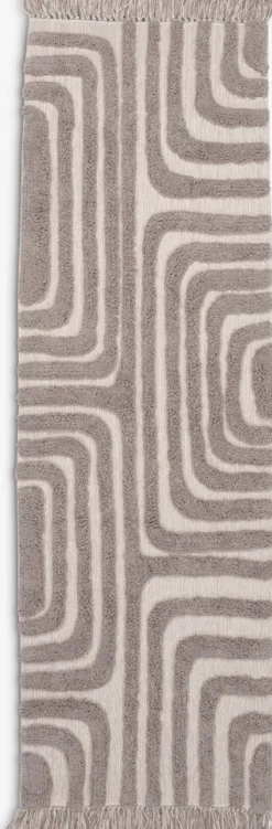 BERGASTERAlfombra BERGASTER 65x200 gris cálido/beis
