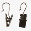 Clip metal negro mate 10 unidades