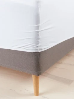 ELSEGOLDSábana bajera ajustable jersey ELSE 90x200x30 blanco