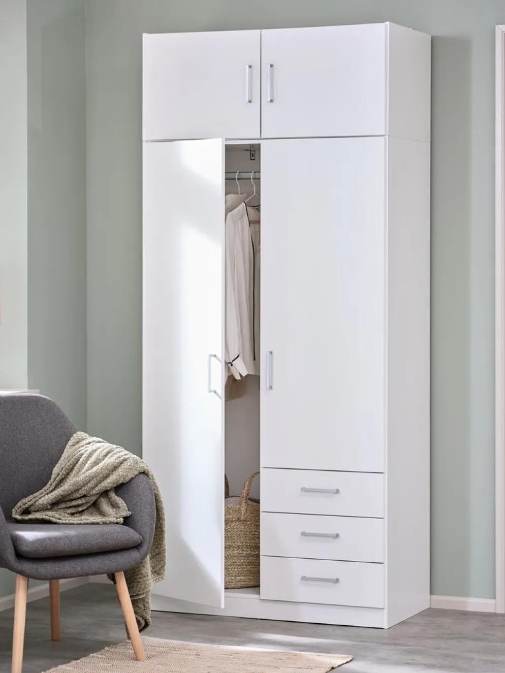FANDRUPArmario FANDRUP 97x176 2 puertas 3 cajones blanco