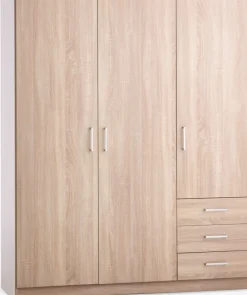 FANDRUPArmario FANDRUP 145x176 3 puertas 3 cajones color roble cl