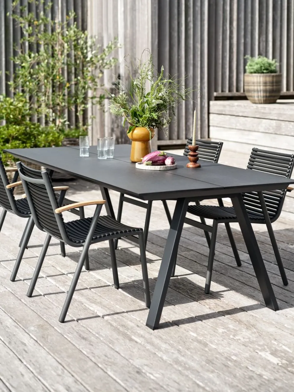 FAUSINGMesa de jardín FAUSING A100xL220 negro