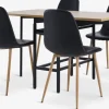 FOLDINGBRO + JONSTRUPMesa FOLDINGBRO L130 roble cálido + 4 sillas JONSTRUP negro