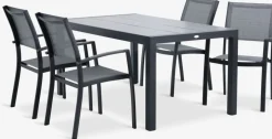 HAGEN + STRANDBYMesa HAGEN L160 + 4 sillas STRANDBY gris