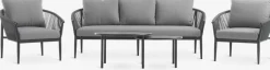 HOLMESTRANDConjunto muebles jardín HOLMESTRAND 5 plazas gris