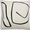 HVITVEISCojín HVITVEIS 45x45 blanco crudo/negro
