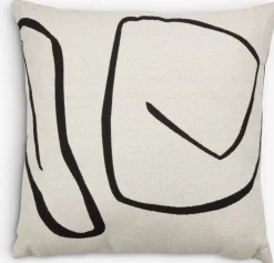 HVITVEISCojín HVITVEIS 45x45 blanco crudo/negro