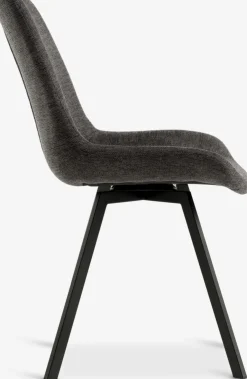 HYGUMSilla de comedor HYGUM giratoria gris/negro