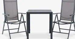 JERSORE + MELLBYMesa JERSORE L70 + 2 sillas MELLBY negro