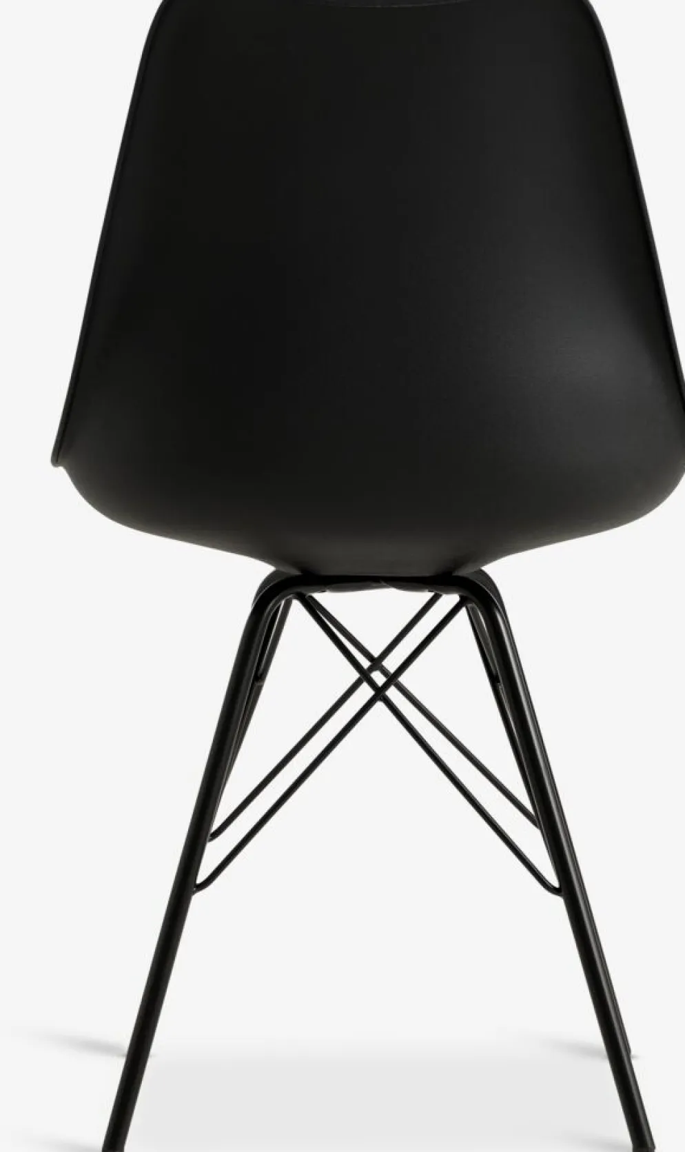 KLARUPSilla de comedor KLARUP polipiel negro/negro