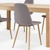 KORSKRO + JONSTRUPMesa KORSKRO L200/326 roble natural + 4 sillas JONSTRUP gris