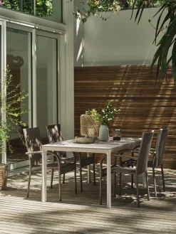 KUMLAMesa de jardín KUMLA A95xL150 beis
