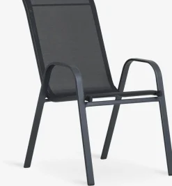 LEKNESSilla apilable LEKNES negro