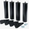 LOFJORDENPatas de cama Ø5xA23cm LOFJORDEN acero negro 4 unidades