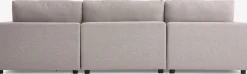 LYBYSofá modular LYBY 5 plazas rinconero tela arena