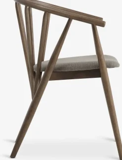 LYKSBORGSilla de comedor LYKSBORG roble oscuro/tela arena oscuro