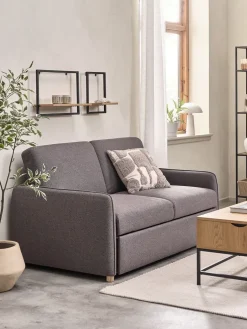 LYSTRUPSofá cama LYSTRUP 2 plazas tela gris oscuro