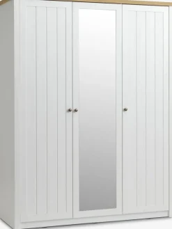 MARKSKELArmario MARKSKEL 162x210 blanco/color roble salvaje natural