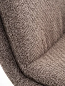 MELBYSilla de comedor MELBY tela marrón claro/negro