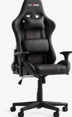 NIBESilla gaming NIBE polipiel negro/rojo