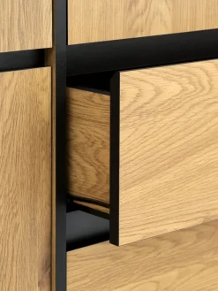 ODENSEArmario ODENSE 179x210 5 puertas 3 cajones color roble cálid