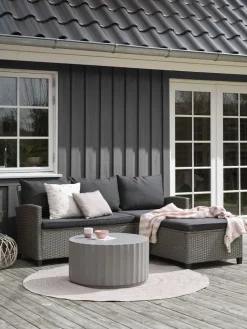 ONDRUPSofá de exterior con chaise longue ONDRUP 3 plazas gris