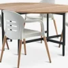 RENA + NYLENDIAMesa RENA L54/175 madera dura + 4 sillas NYLENDIA beis
