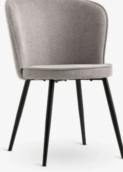RISSKOVSilla de comedor RISSKOV tela gris claro/negro