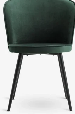 RISSKOVSilla de comedor RISSKOV terciopelo verde oscuro/negro