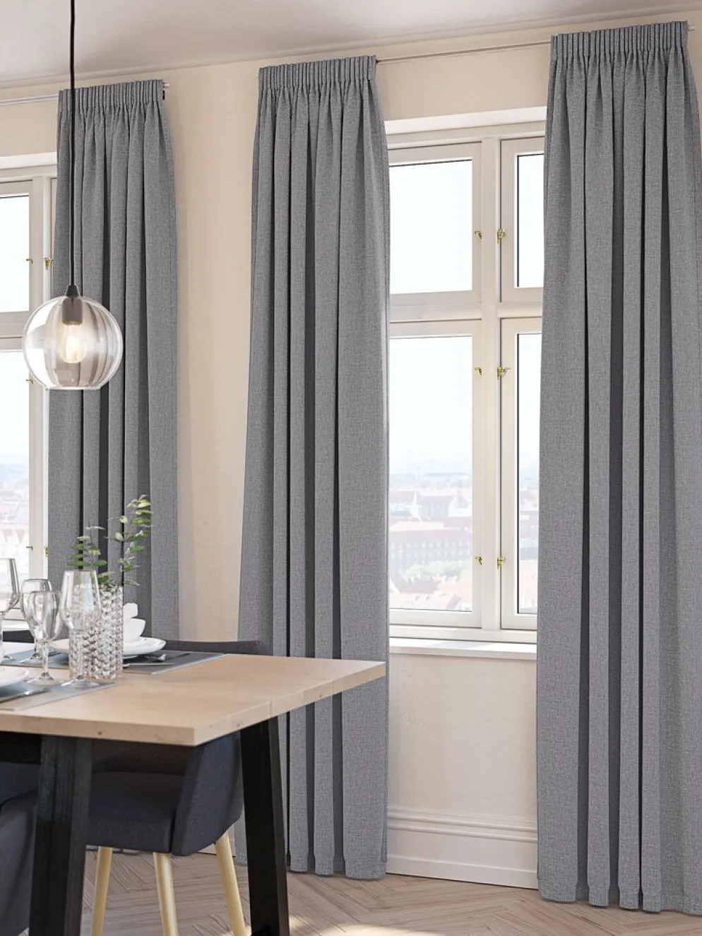 RUSKENCortina RUSKEN 1x140x300 gris claro