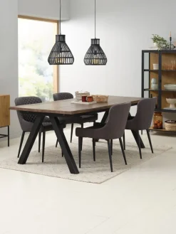 SANDBYMesa de comedor SANDBY 100x210 roble oscuro
