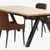 SANDBYMesa SANDBY L210 roble natural + 4 sillas PEBRINGE marrón