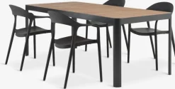 SIRDAL + NANNESTADMesa SIRDAL L211 madera dura + 4 sillas NANNESTAD