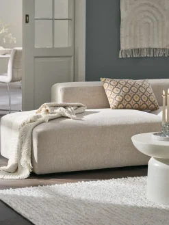 SKEJBYSofá modular SKEJBY 2 plazas chaise/abierto tela beis