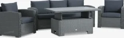STAVERNConjunto muebles jardín STAVERN 5 plazas gris
