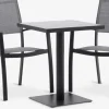 STENUNGSUND + STRANDBYMesa STENUNGSUND L60 + 2 sillas STRANDBY gris