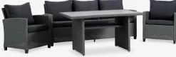 THISEConjunto muebles jardín THISE 5 plazas gris