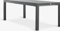 TYDAL + ORKANGERMesa TYDAL L208/272 negro + 4 sillas ORKANGER natural