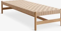 VADEHAVETDiván cama VADEHAVET 189x67 tela natural/roble