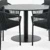 VAMDRUP + GILJAMesa VAMDRUP Ø120 + 4 sillas GILJA gris