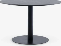VAMDRUP + STRANDBYMesa VAMDRUP Ø120 + 4 sillas STRANDBY gris