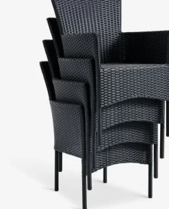 VATTRUP + AIDTMesa VATTRUP L172/276 + 4 sillas AIDT negro
