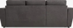 VEJLBYSofá cama con chaise longue VEJLBY tela gris oscuro