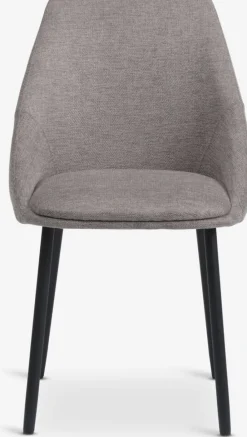 VELLEVSilla de comedor VELLEV tela arena/negro