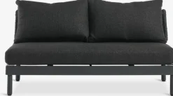 VOSSSofá de exterior VOSS 2 plazas negro