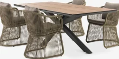 YPNASTED + STORDALENMesa YPNASTED L215 + 4 sillas STORDALEN natural